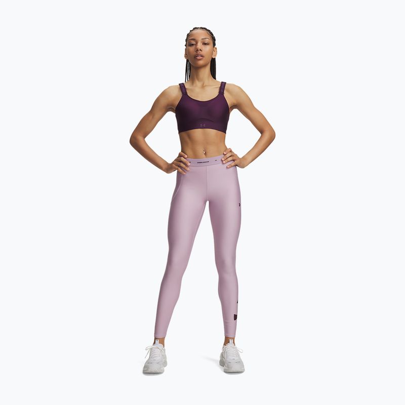 Дамски тренировъчен клин Under Armour HeatGear Novelty Leggings mauve pink/ox blood 2