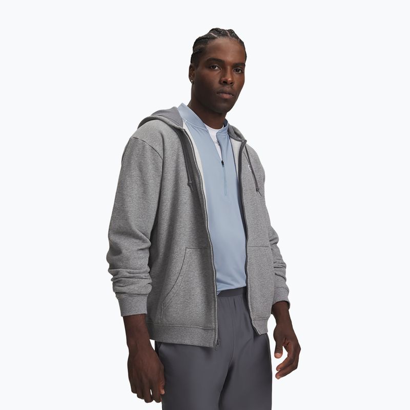Мъжки суитшърт Under Armour Rival Fleece Full Zip castlerock light heather/black 3