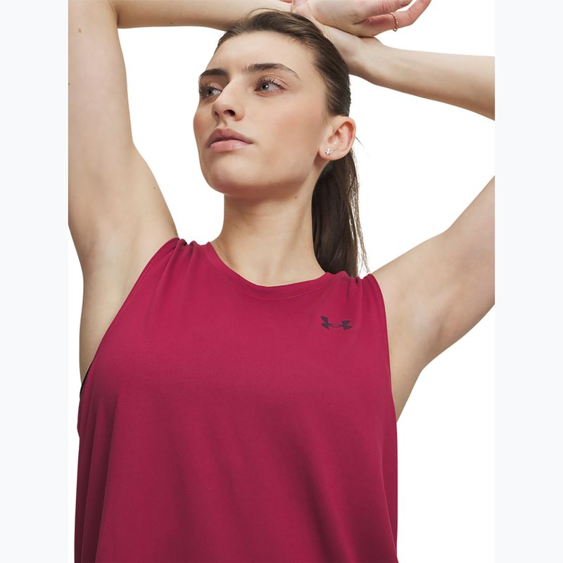 Дамска тренировъчна тениска Under Armour Tech Tank Solid claret/ox blood 3