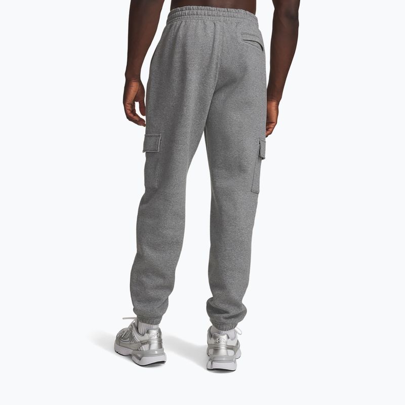 Мъжки панталони за бягане Under Armour Rival Fleece Cargo castlerock light heather/white 3