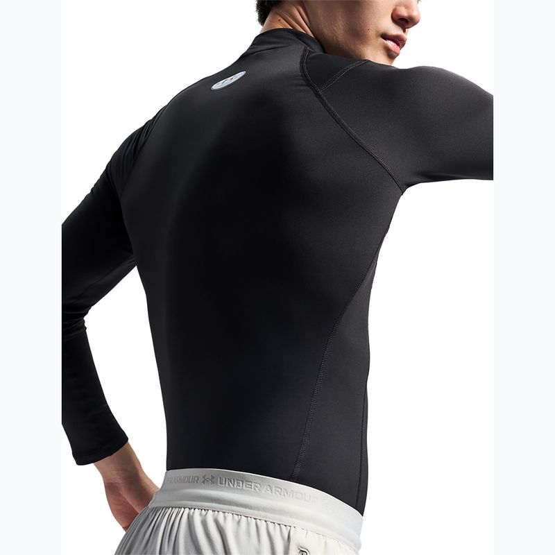 Мъжка блуза с дълъг ръкав за  тренировка Under Armour Coldgear Elite Comp Mock ultimate black/ultimate black/reflective 3