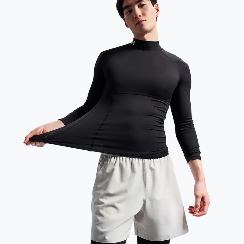 Мъжка блуза с дълъг ръкав за  тренировка Under Armour Coldgear Elite Comp Mock ultimate black/ultimate black/reflective 4