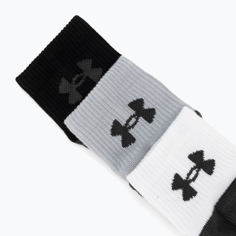 Чорапи Under Armour Perf Tech Qtr 3 pack mod gray/white/jet gray 6