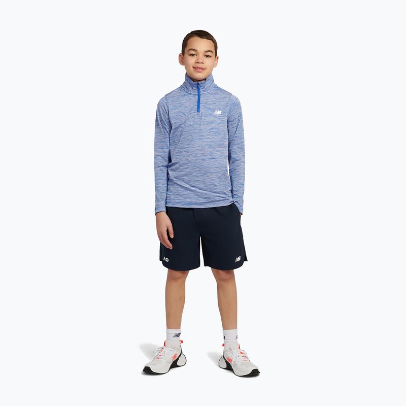 Детски суитшърт New Balance Athletics Quarter Zip Funnel blue gemstone 2