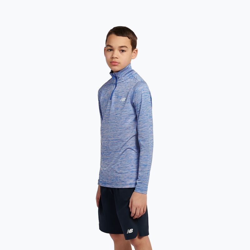 Детски суитшърт New Balance Athletics Quarter Zip Funnel blue gemstone 4