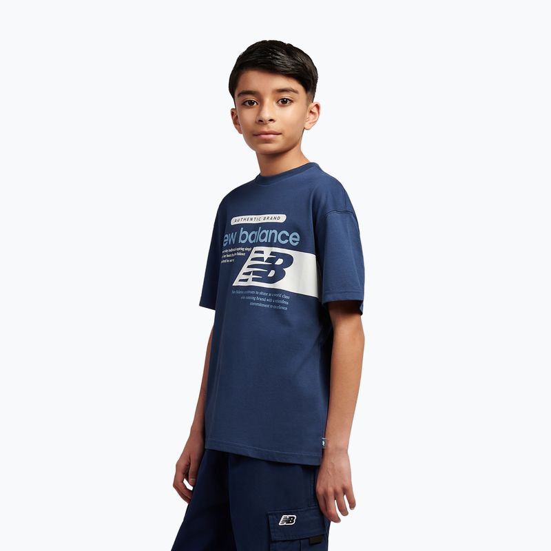 Детска тениска New Balance Authentic Brand Players Graphic Tee nb navy 4