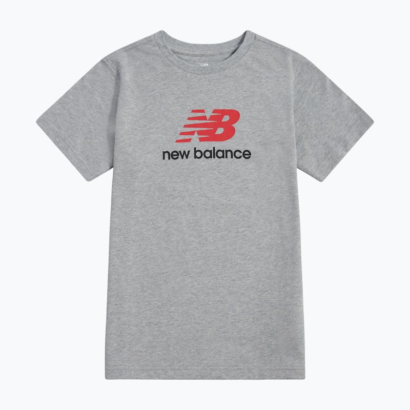 Детска тениска New Balance Jersey Stacked Logo Tee athletic grey heather 6