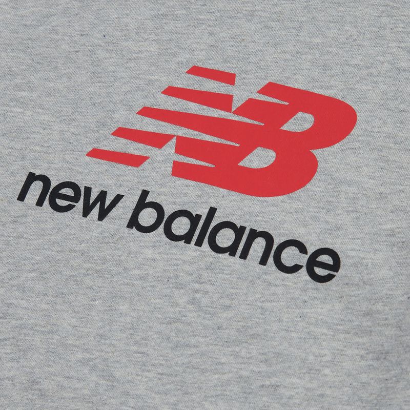 Детска тениска New Balance Jersey Stacked Logo Tee athletic grey heather 8