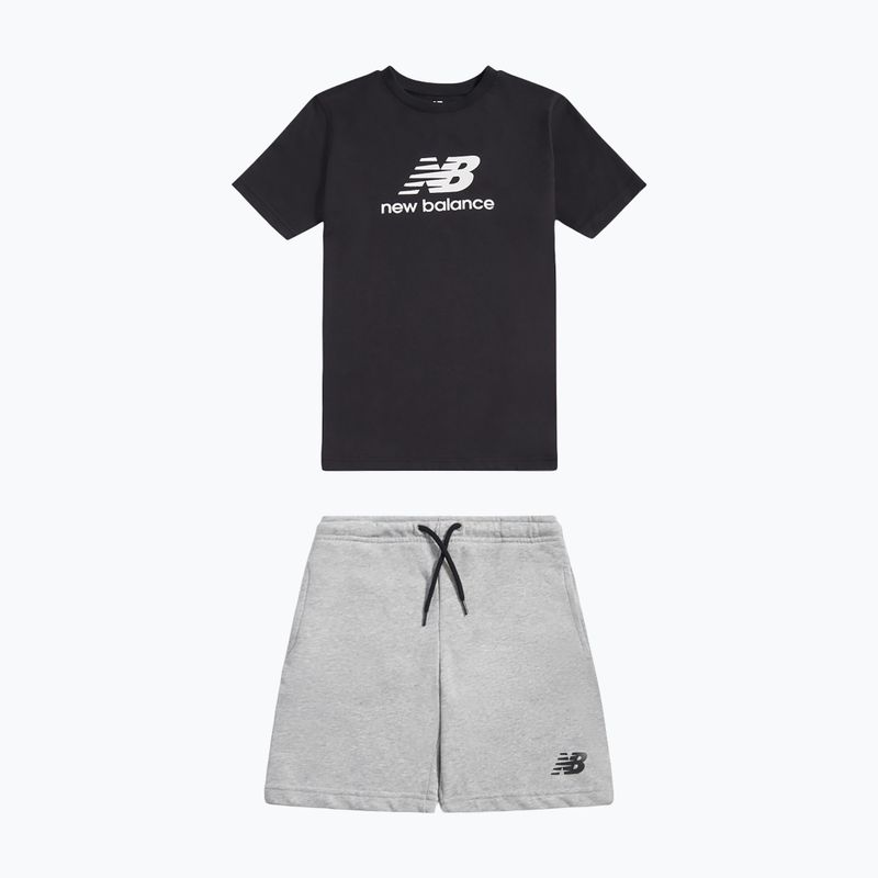 Детски комплект New Balance Stacked Logo Tee & FT Short nb caviar 8