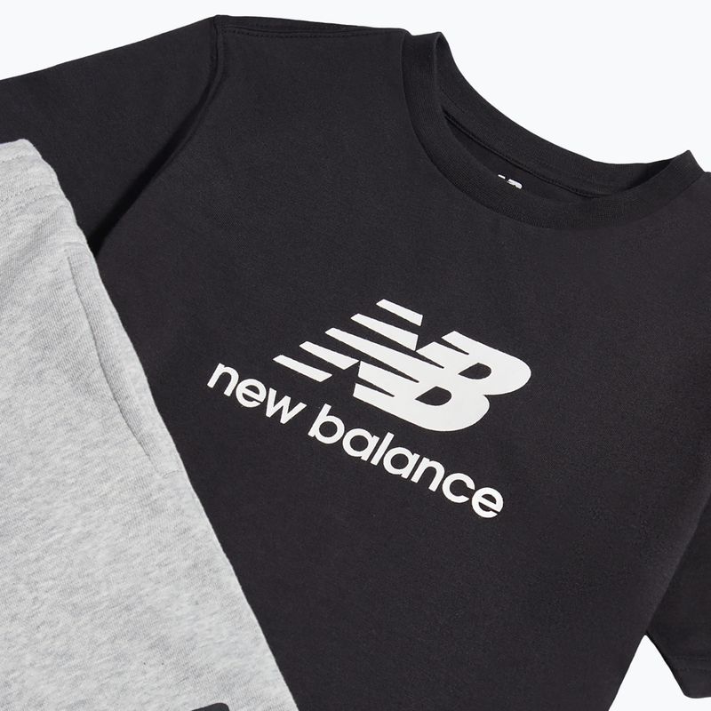 Детски комплект New Balance Stacked Logo Tee & FT Short nb caviar 10