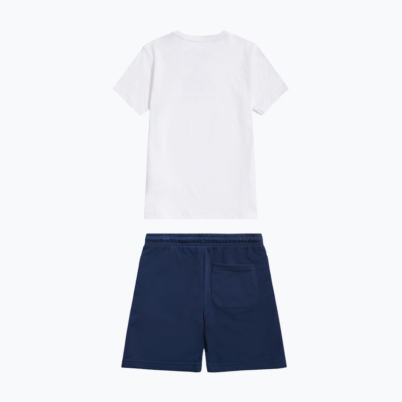 Детски комплект New Balance Stacked Logo Tee & FT Short nb bright white 9