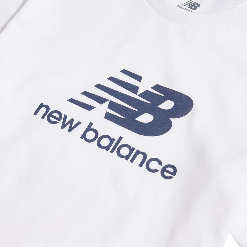 Детски комплект New Balance Stacked Logo Tee & FT Short nb bright white 11