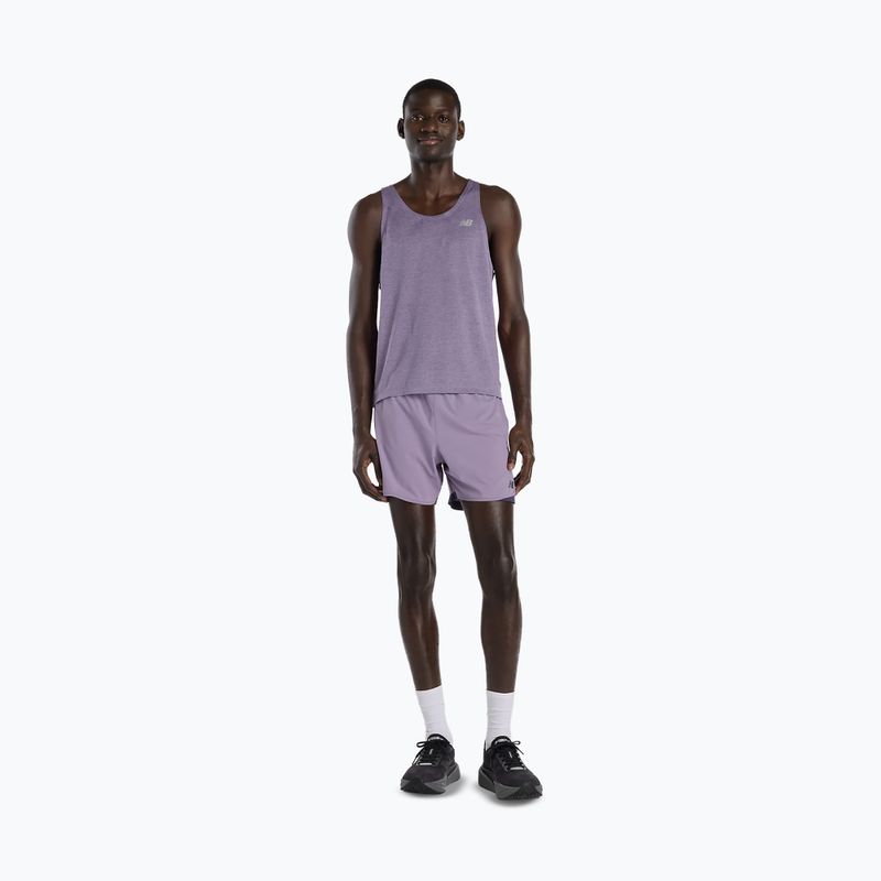 Мъжка тениска New Balance Singlet Athletics candied violet heather 2