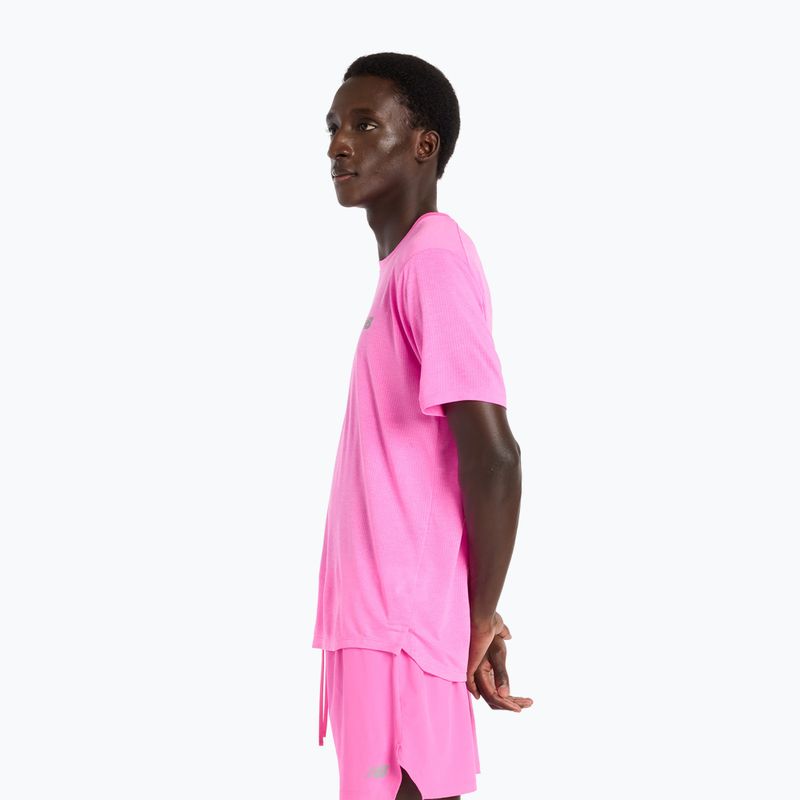 Мъжка тениска New Balance Athletics Run pink heat heather 4