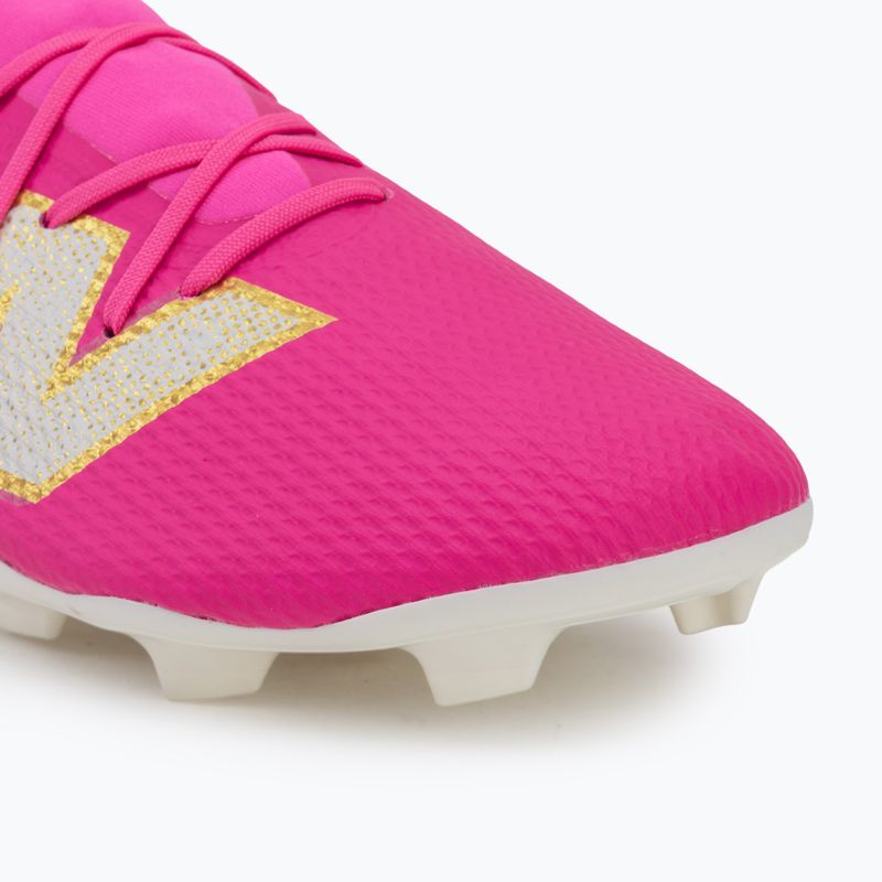 Детски футболни обувки New Balance Furon Team V8 FG pink heat/sea salt/gold metallic 7
