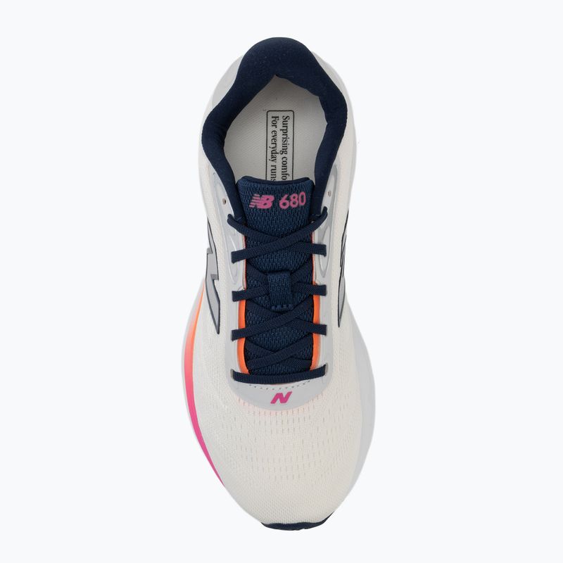 Дамски обувки за бягане New Balance Fresh Foam 680's V9 sea salt/tangerine heat/pink heat 5