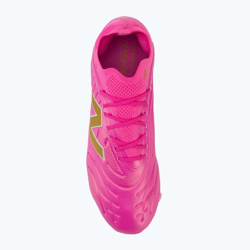 Футболни обувки New Balance Tekela Pro Low V5 FG pink heat/metallic gold/pink satin 5