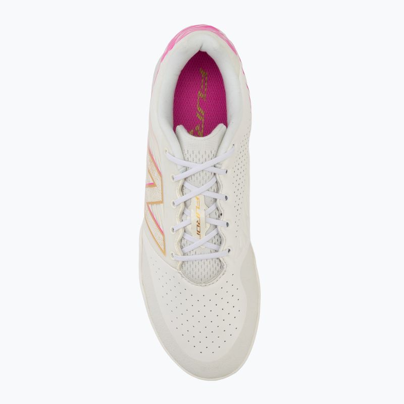 Футболни обувки New Balance Furon Pro V8 IN pink heat/sea salt/gold metallic 5