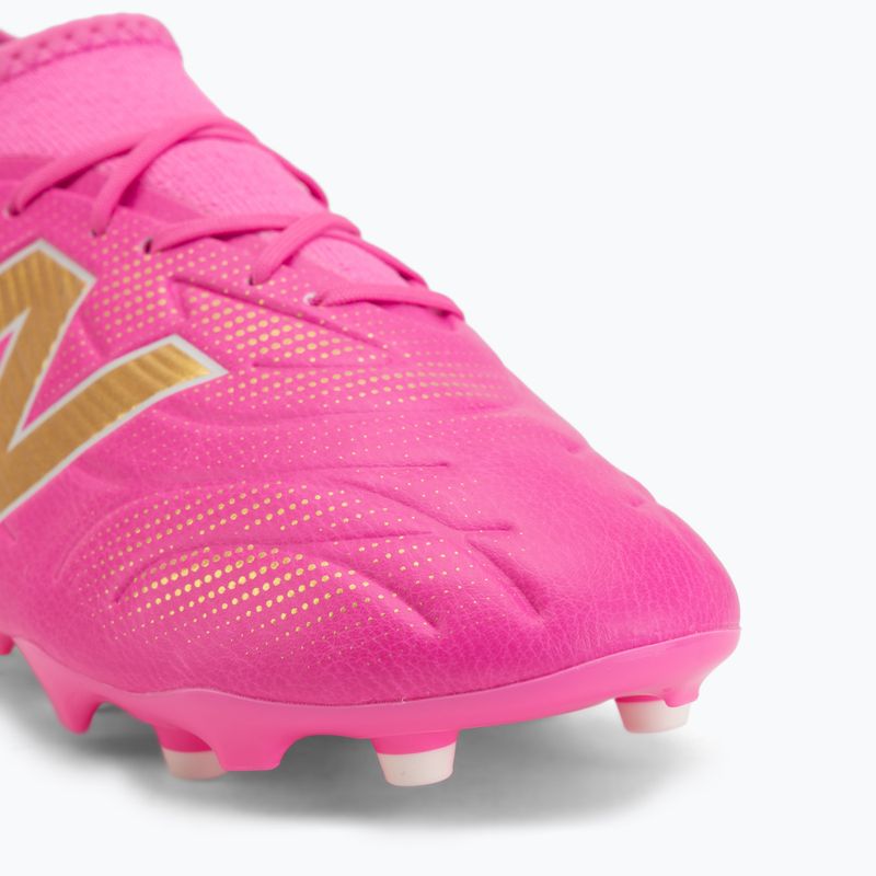 Детски футболни обувки New Balance Tekela Team V5 pink heat/metallic gold/pink satin 7