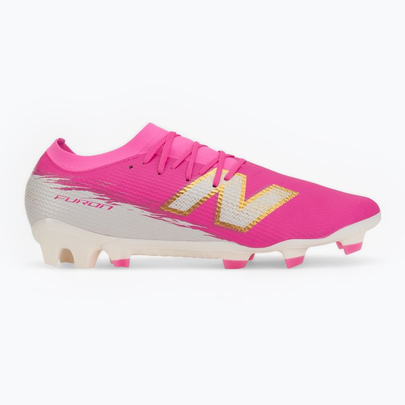 Футболни обувки New Balance Furon Team V8 FG pink heat/sea salt/gold metallic 2