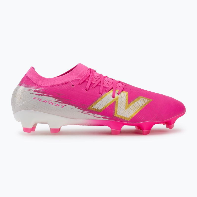 Футболни обувки New Balance Furon Pro V8 FG pink heat/sea salt/gold metallic 2