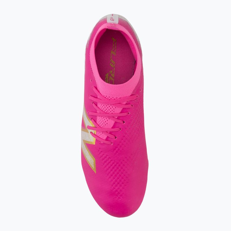 Футболни обувки New Balance Furon Pro V8 FG pink heat/sea salt/gold metallic 5