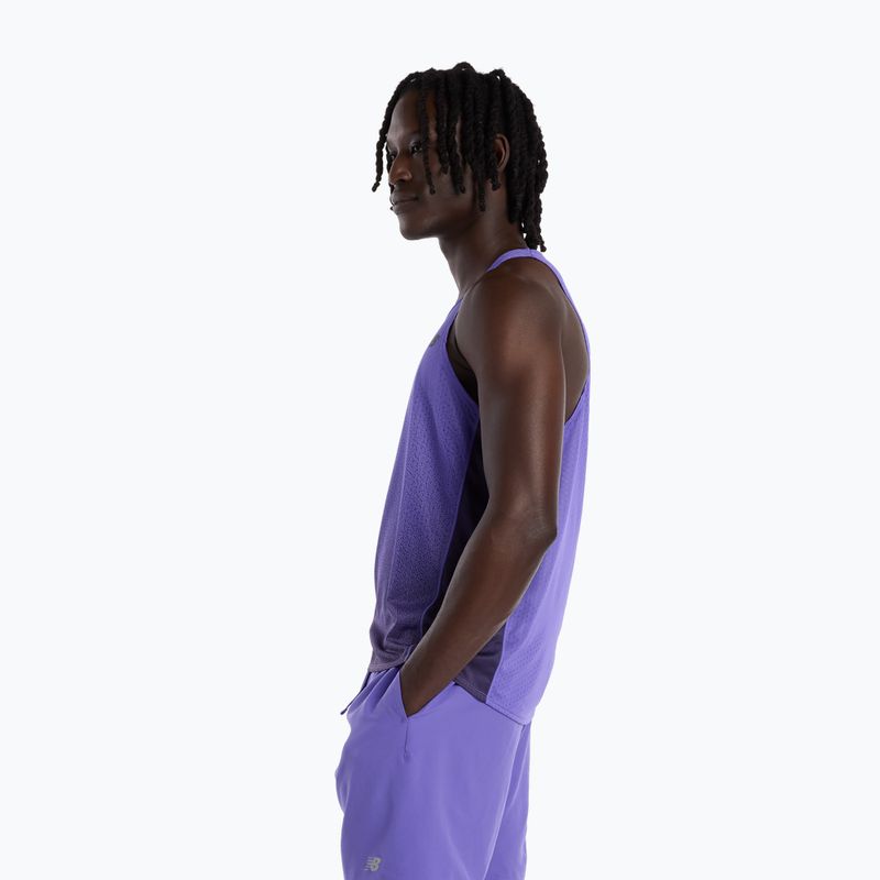 Мъжка тениска за бягане New Balance Viz-Tech Singlet electric purple 3