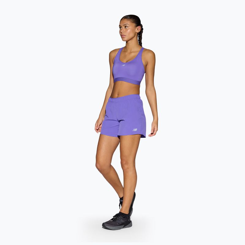 Дамски шорти за бягане New Balance RC 5“ electric purple 2