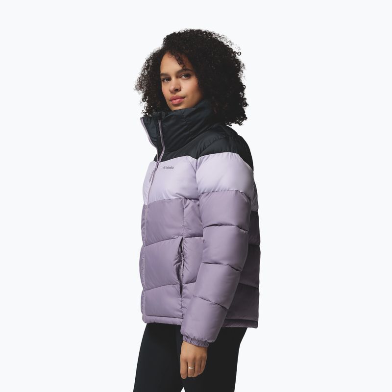 Дамско ватирано яке Columbia Puffect II Colorblock shale purple/lavender pearl/black 4