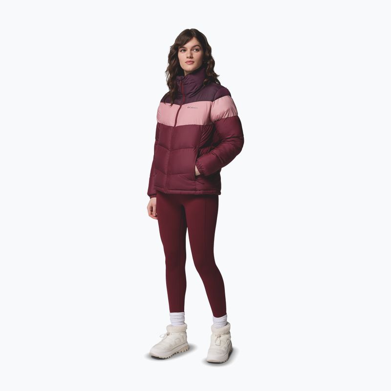 Дамско ватирано яке Columbia Puffect II Colorblock rich wine/eraser pink/moonvista 2