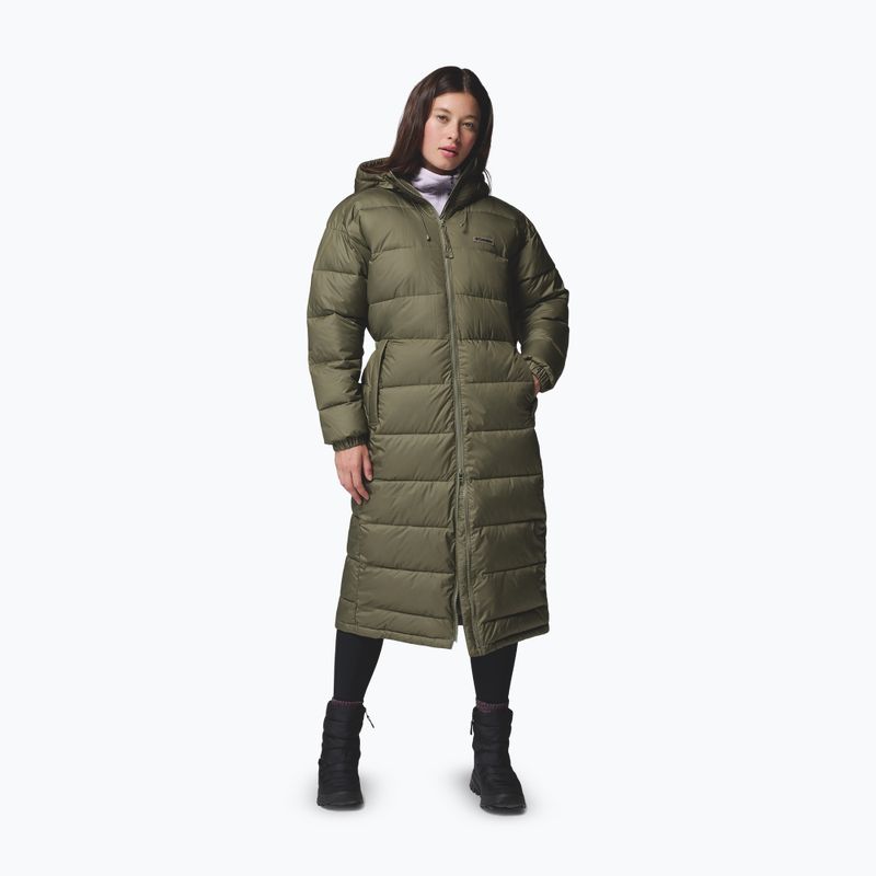 Дамско ватирано дълго яке Columbia Pike Lake III Long stone green 2