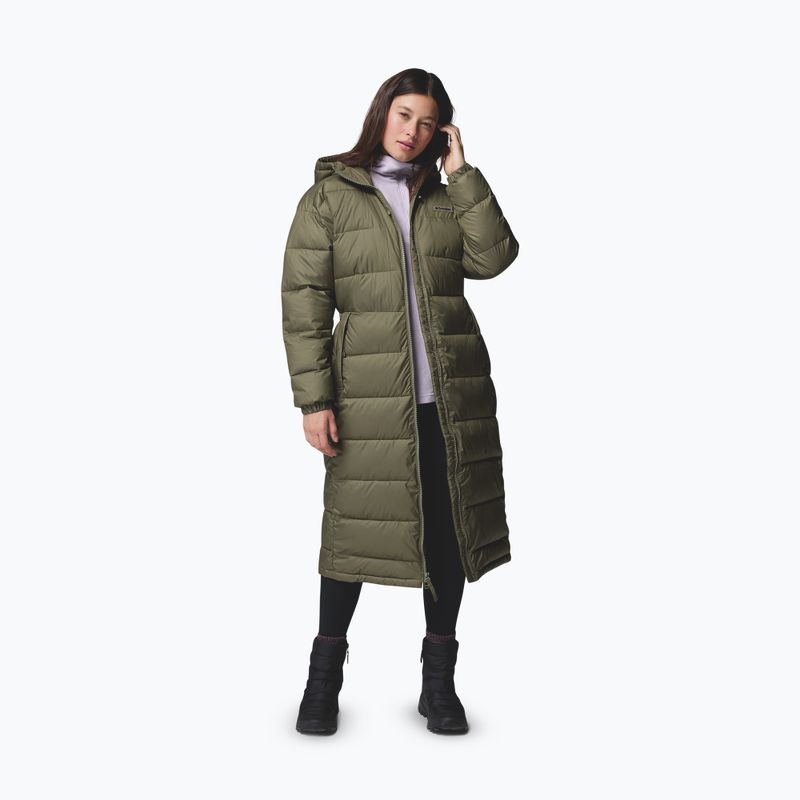 Дамско ватирано дълго яке Columbia Pike Lake III Long stone green 5