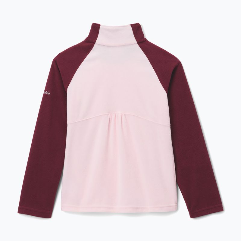 Детски суитшърт от полар Columbia Glacial Fleece satin pink/rich wine 2