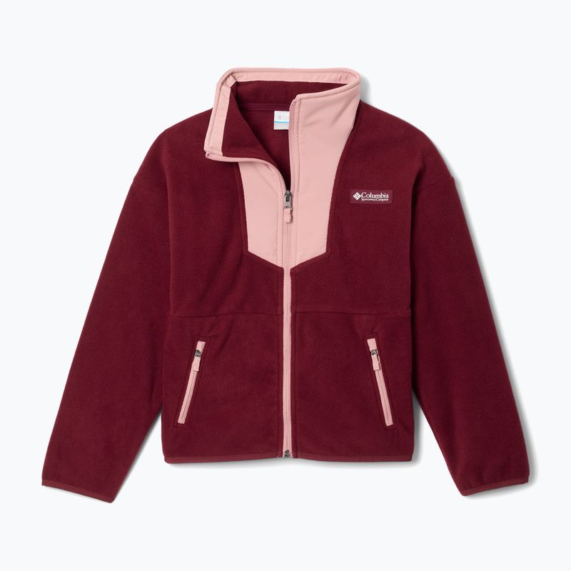Детски поларен суитшърт Columbia Sequoia Grove Full Zip Fleece rich wine/eraser pink