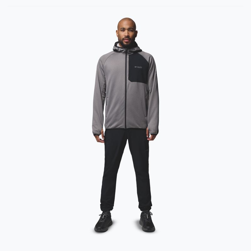 Мъжки суитшърт Columbia Triple Canyon Grid Fleece Hooded Full Zip II city grey/black 2