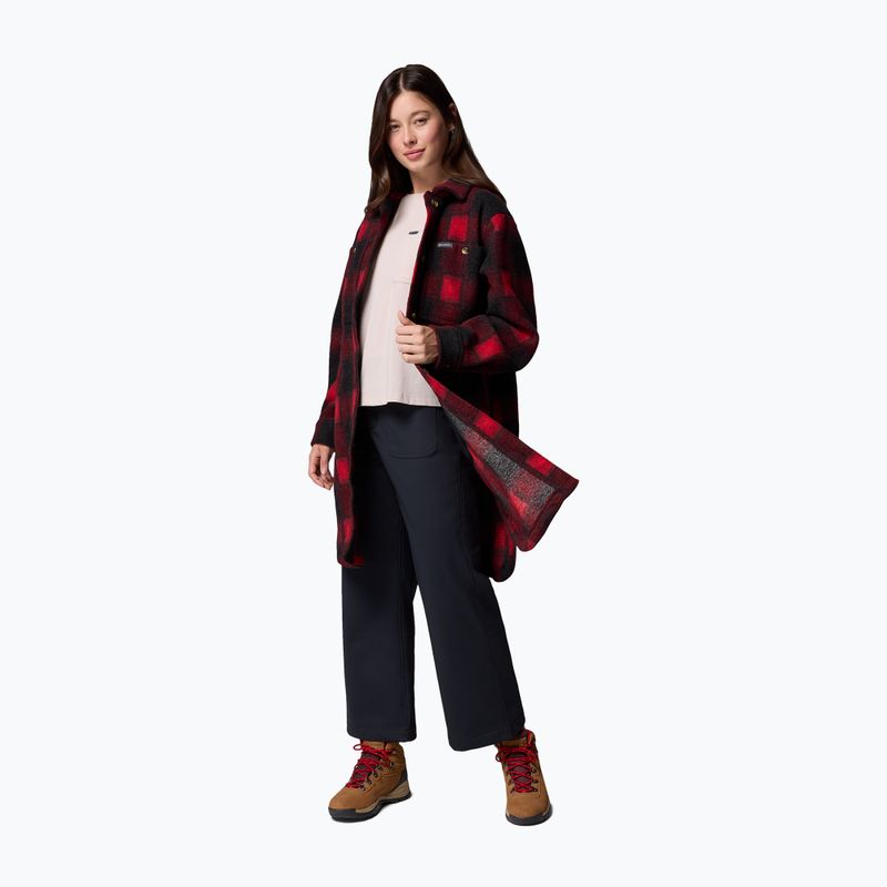 Дамска риза Columbia Wildbest Venture Long Fleece Coat mountain red blurred ombre 2