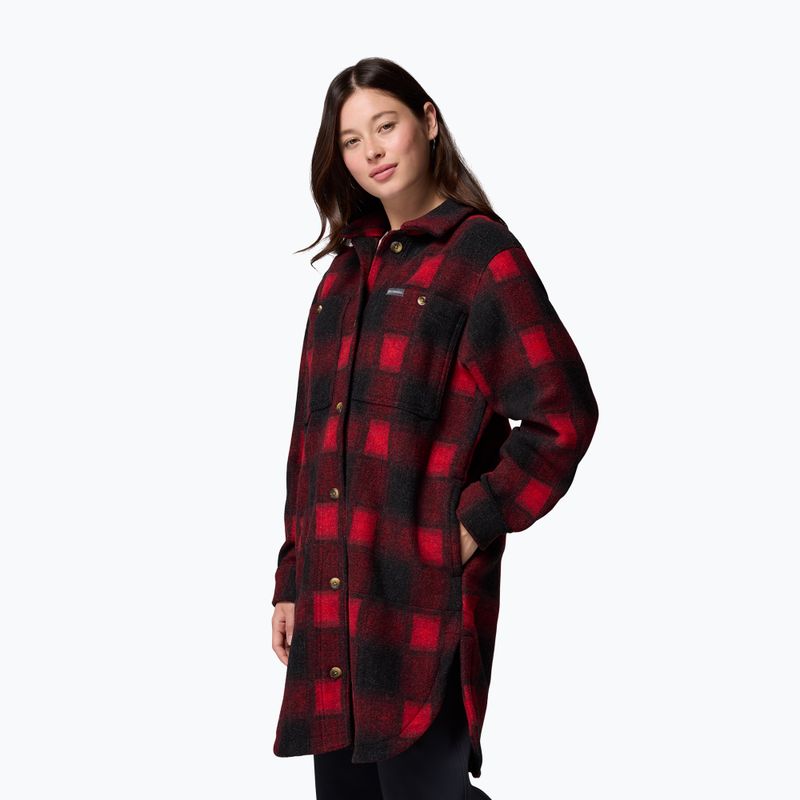 Дамска риза Columbia Wildbest Venture Long Fleece Coat mountain red blurred ombre 4