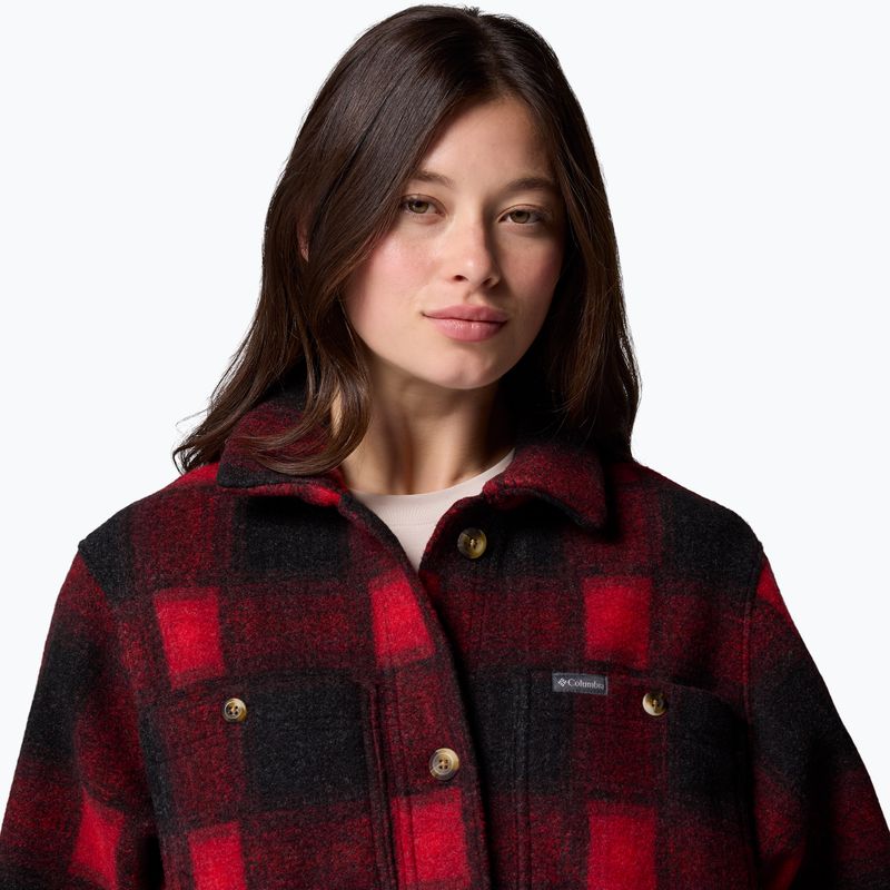 Дамска риза Columbia Wildbest Venture Long Fleece Coat mountain red blurred ombre 5