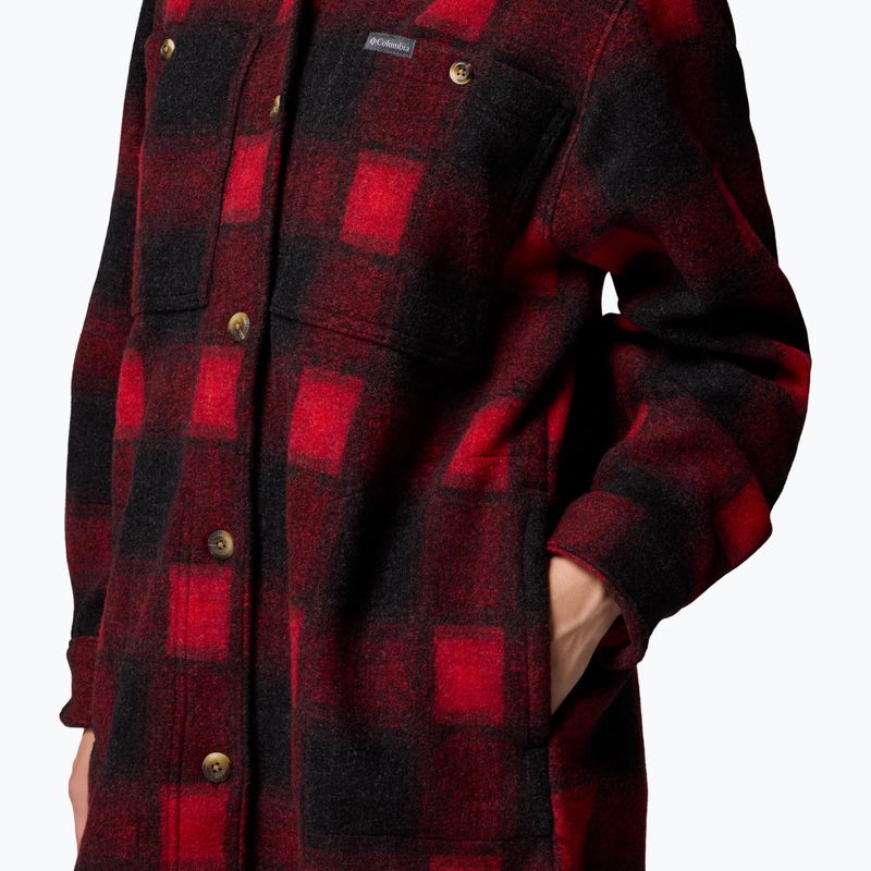 Дамска риза Columbia Wildbest Venture Long Fleece Coat mountain red blurred ombre 6