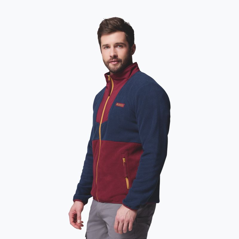 Мъжки суитшърт Columbia Sequoia Grove FZ Fleece rich wine/collegiate navy 4