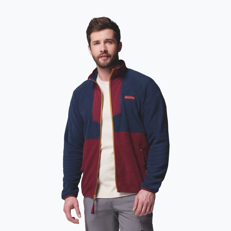 Мъжки суитшърт Columbia Sequoia Grove FZ Fleece rich wine/collegiate navy 5
