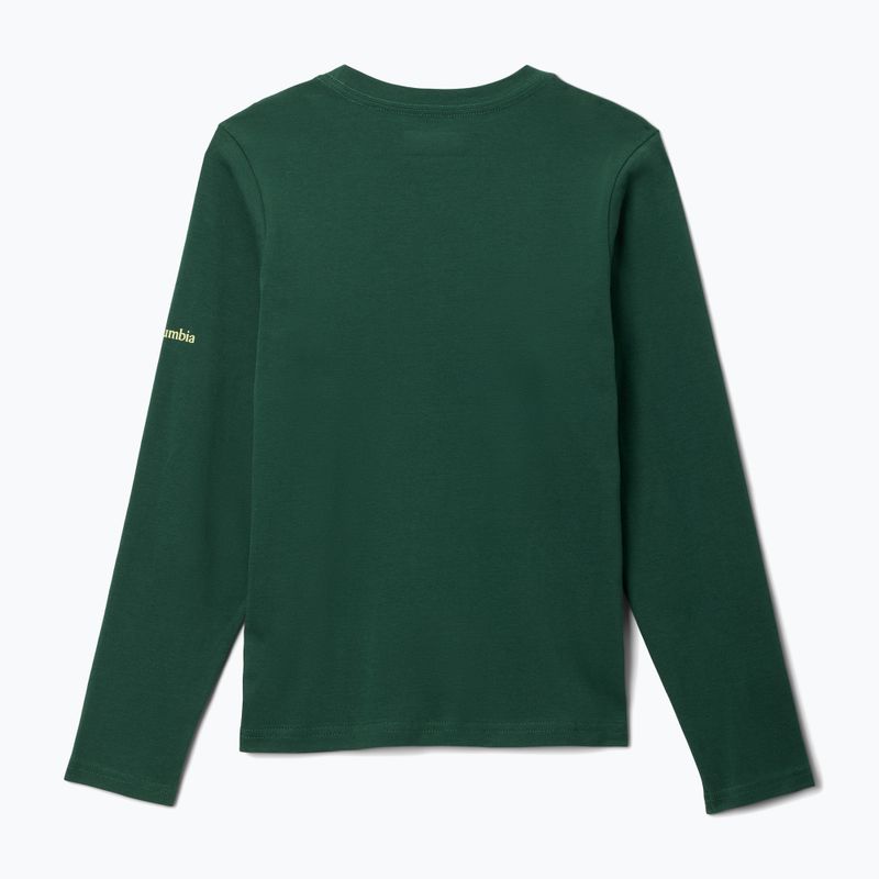 Детска блуза с дълъг ръкав за трекинг Columbia Dobson Pass Graphic Tee rain forest/hike on 2