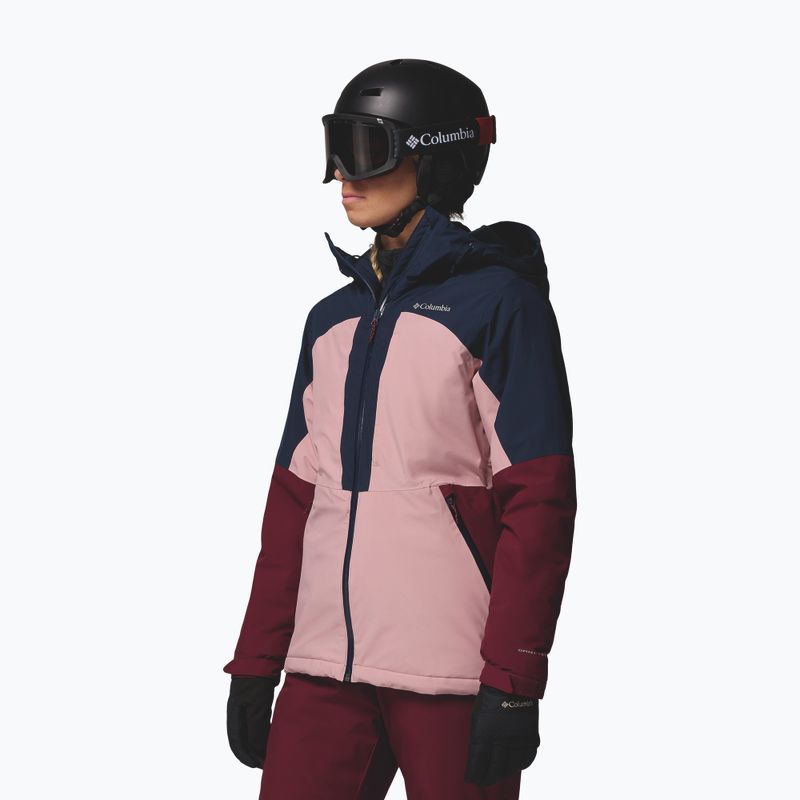 Дамско скиорско яке Columbia Liftline eraser pink/collegiate navy/rich wine 4