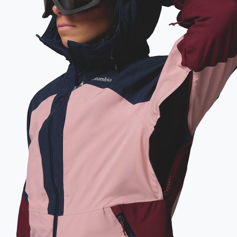 Дамско скиорско яке Columbia Liftline eraser pink/collegiate navy/rich wine 9
