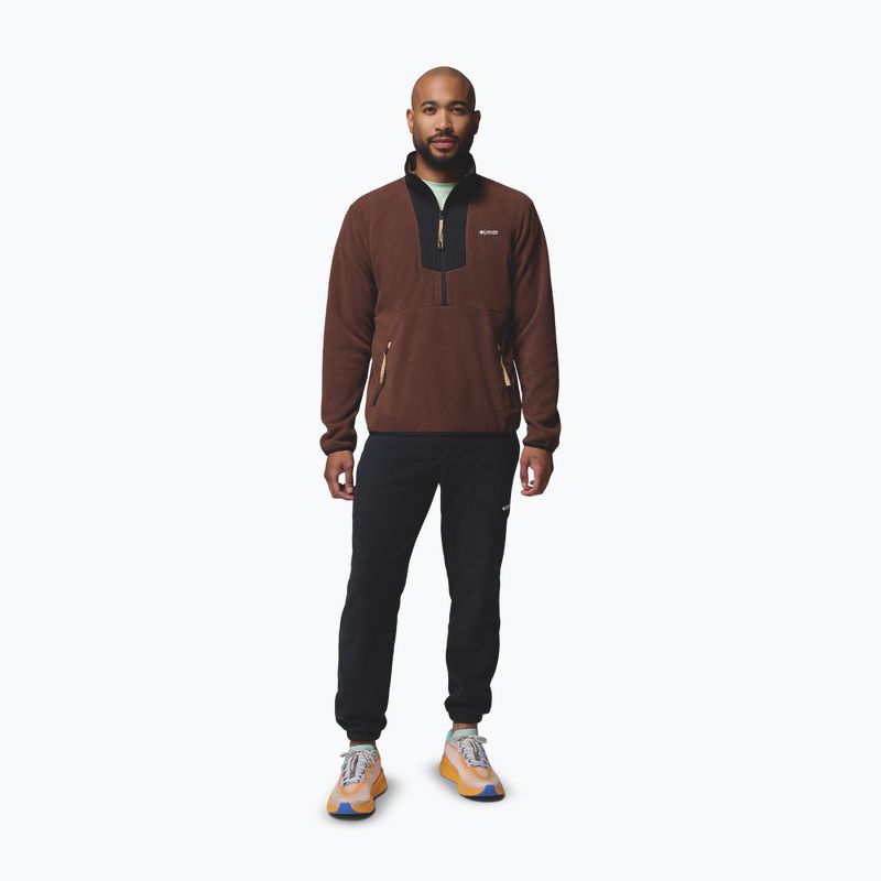 Мъжки суитшърт Columbia Sequoia Grove Half Zip Fleece tobacco/black 2