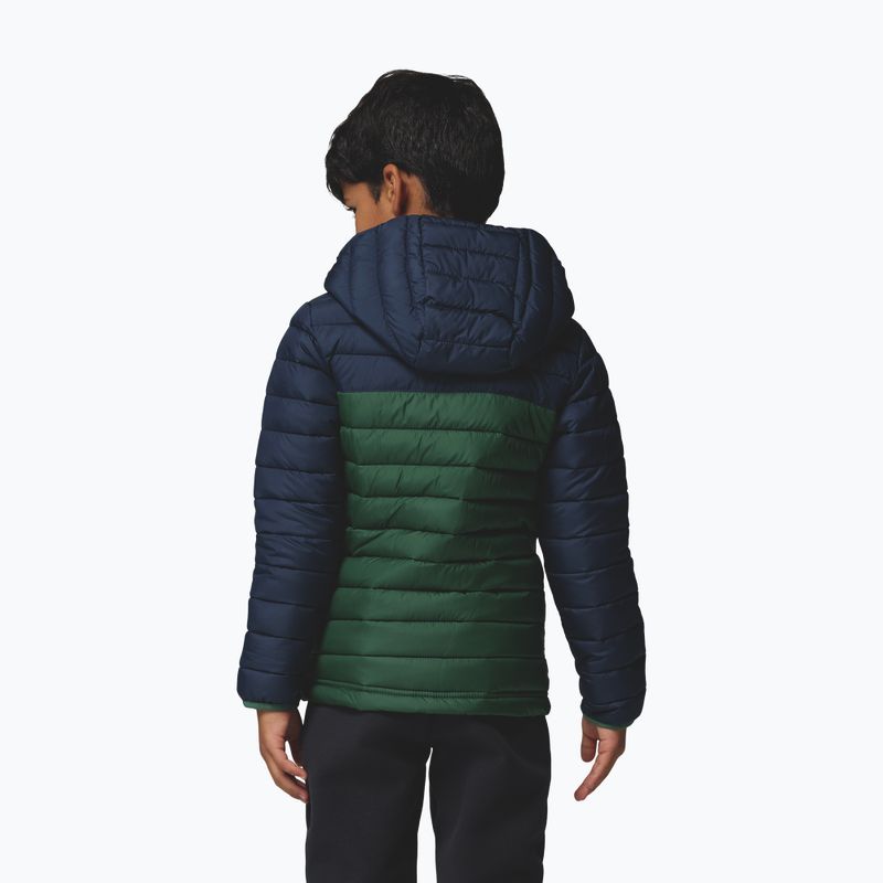 Детско яке Columbia Powder Lite II Hooded rain forest/collegiate navy 3