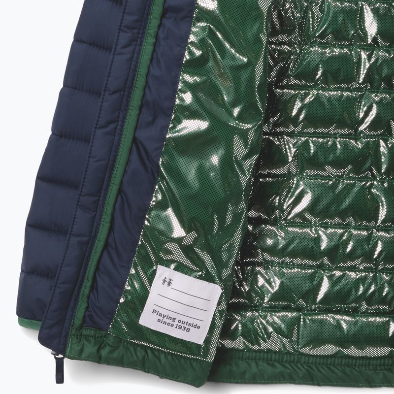Детско яке Columbia Powder Lite II Hooded rain forest/collegiate navy 10