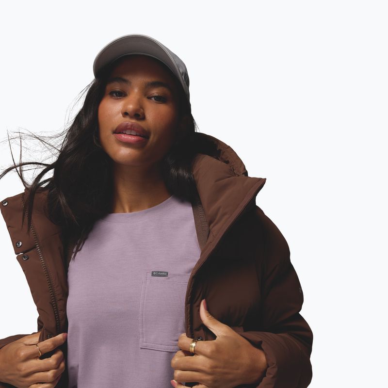 Дамско пухено яке Columbia Amaze Puff Hooded tobacco 13