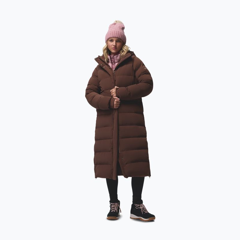 Дамско пухено дълго яке Columbia Amaze Puff Long Hooded tobacco