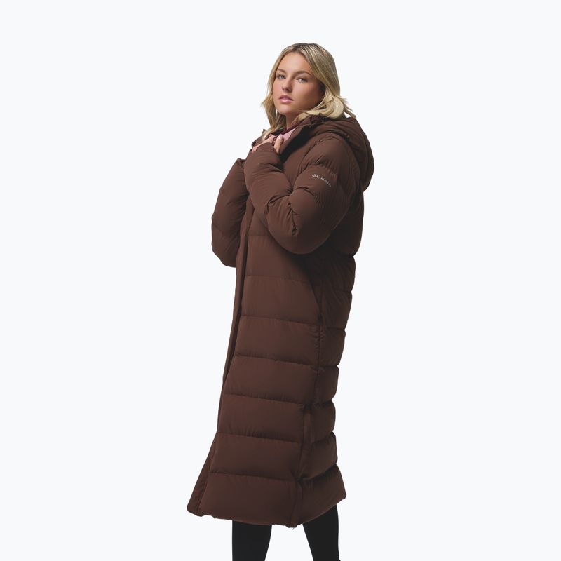 Дамско пухено дълго яке Columbia Amaze Puff Long Hooded tobacco 5